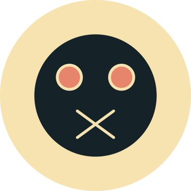 Maske. Web simgesi basit illüstrasyon