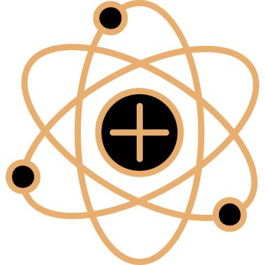 atom simgesi, vektör illüstrasyonu