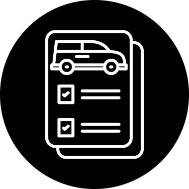 Araba simgesinin vektör illüstrasyonu