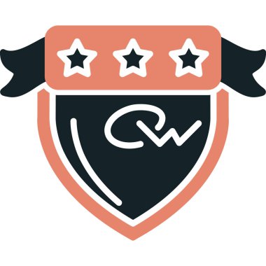 Kalkanlı ilk harf logosu w