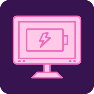 Dizüstü bilgisayar simgesi vektör çizimi