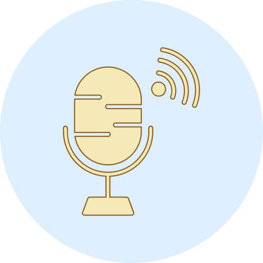 Radyo. Web simgesi basit illüstrasyon