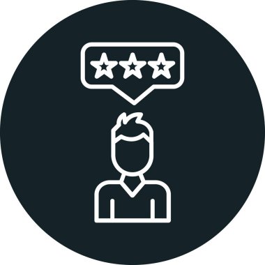 derecelendirme simgesi tasarımı beyaz arkaplanda izole edildi