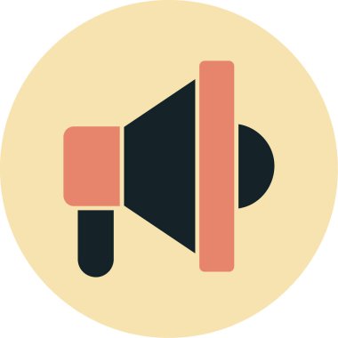 Konuşmacı. Web simgesi basit illüstrasyon