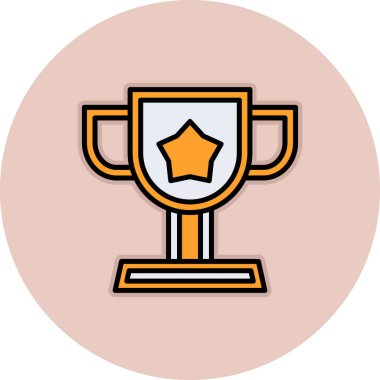 Kupa. Web simgesi basit illüstrasyon