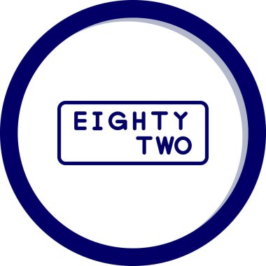 Mavi bir dokuz numara, sekiz numara ve bir daire.