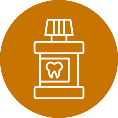 Çember simgesindeki diş, basit bir çizim