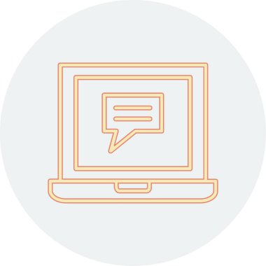 Dizüstü bilgisayar simgesi vektör çizimi