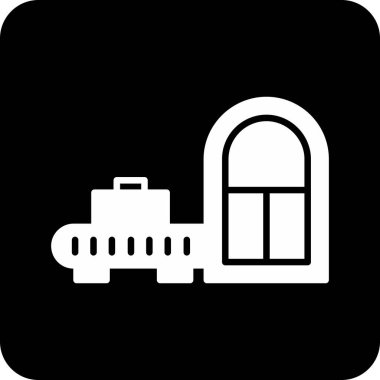 Bir tren simgesinin vektör illüstrasyonu