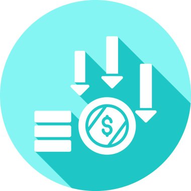 Bir dolar simgesinin vektör illüstrasyonu