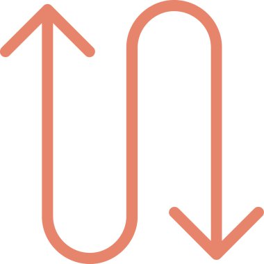 ok aşağı ok simgesi dış hat biçiminde