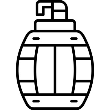 Namlu varil ikonu vektör çizimi çizimi