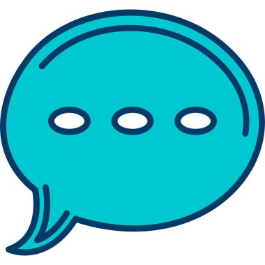 Sohbet balonu ikonu vektör çizimi tasarımı