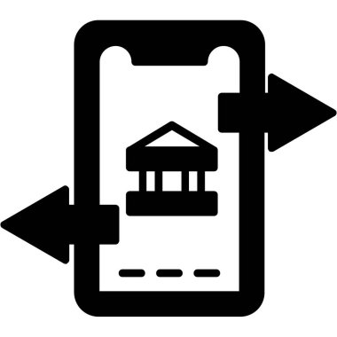 mobil bina simgesi, vektör illüstrasyonu