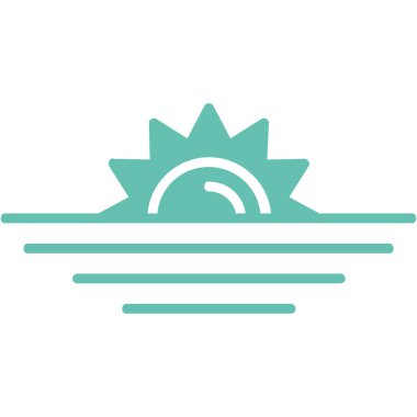 izole güneş ve bulut ikon vektör çizimi