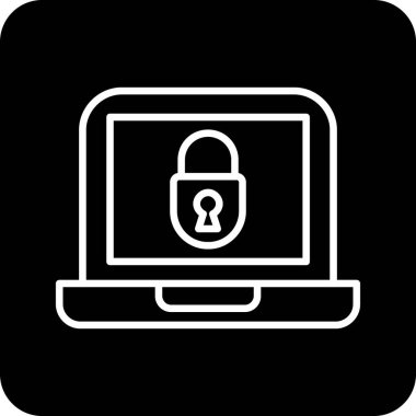 kilit web simgesi, vektör çizim