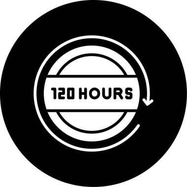 2 saat vektör çember simgesi deseni