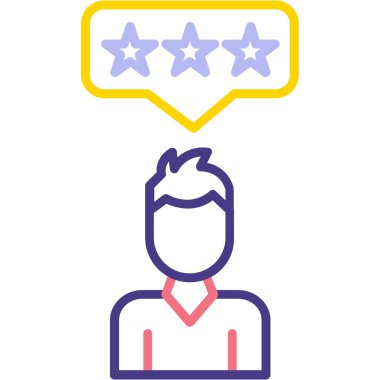 Geribildirim derecelendirme rengi vektör çizimi