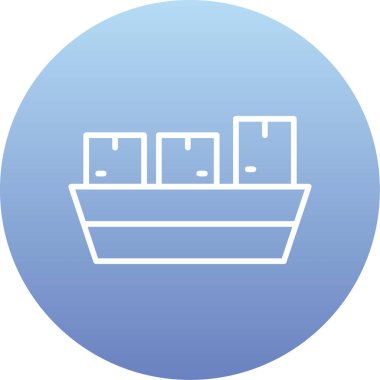 Gemi simgesi vektör illüstrasyonu