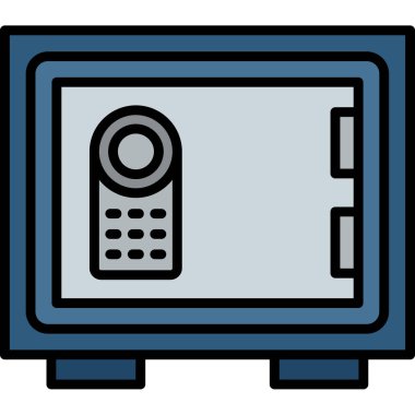 Mikrodalga fırın. Web simgesi vektör illüstrasyonu