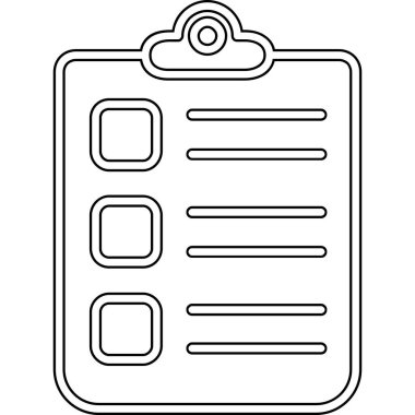 Liste simgesi olan kontrol listesi. beyaz arkaplanda izole edilmiş web tasarımı için kontrol listesi simgesine sahip pano taslağı