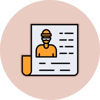 Kağıt belge simgesine sahip işçi