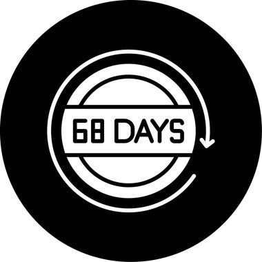 6 gün simge, vektör illüstrasyonu