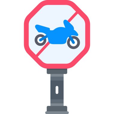 Motosiklet. Web simgesi basit illüstrasyon