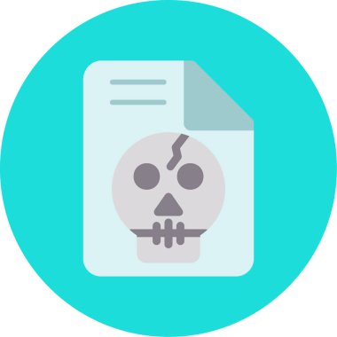 kafatası düz vektör simgesi