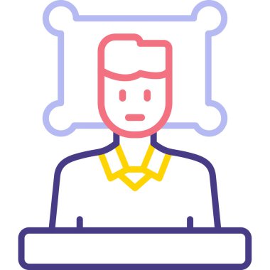 Bir insan simgesinin vektör illüstrasyonu