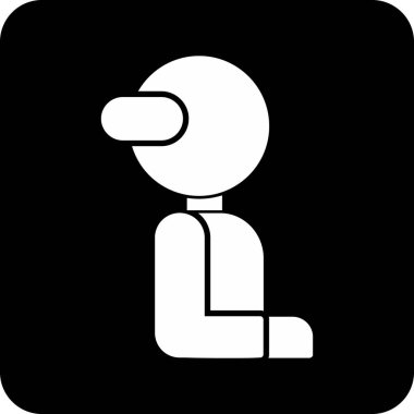 Bir kadın karikatür ikonunun vektör çizimi