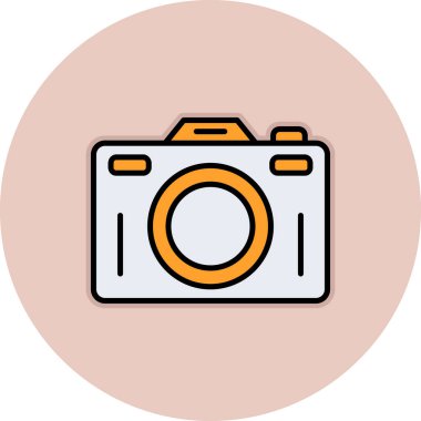 kamera simgesi vektör illüstrasyonu