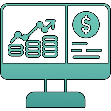 İş konsepti simgesinin vektör illüstrasyonu