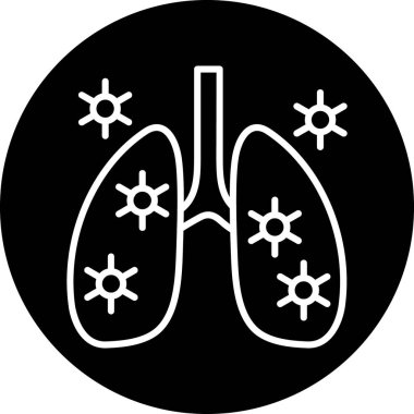 akciğer simgesi modada izole edilmiş arkaplan