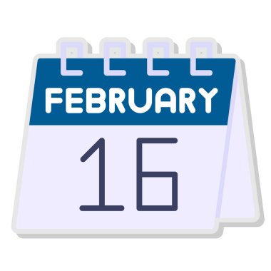 15 Şubat takvim simgesi tasarımı