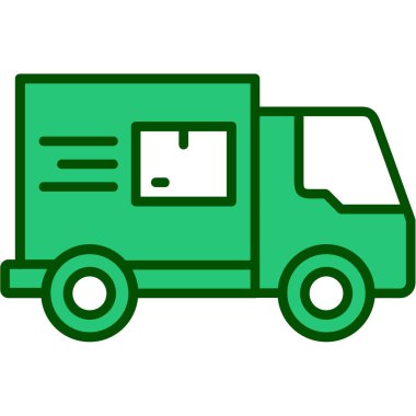 dağıtım kamyonu vektör simgesi