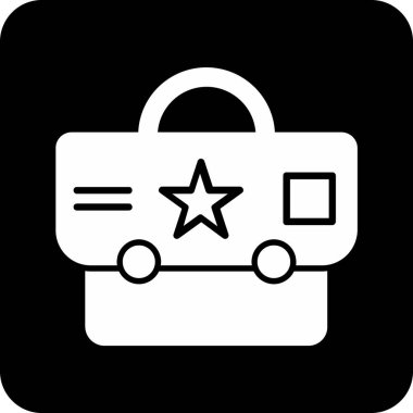 bagaj. Web simgesi basit illüstrasyon