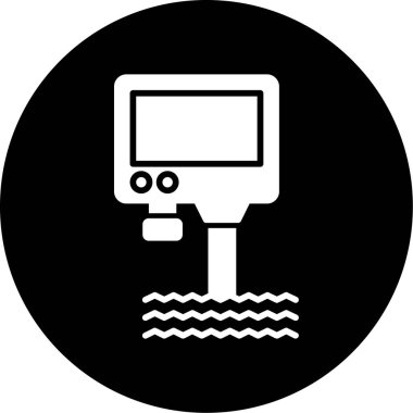 Bir yüzme simgesinin vektör illüstrasyonu