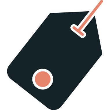 Etiketi düz vektör simgesi