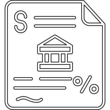 Banka binası simgesi, vektör illüstrasyonu