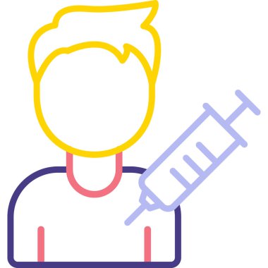 Aşı Aşısı Web simgesi basit illüstrasyon