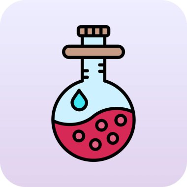 Kimyasal test simgesi, çizgi film biçimi