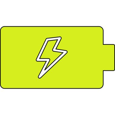 Batarya şarj simgesi, vektör illüstrasyonu