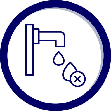 Duş sıhhi tesisat düz vektör simgesi