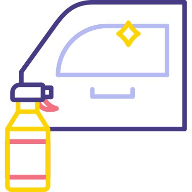 araba yıkama. Web simgesi basit illüstrasyon