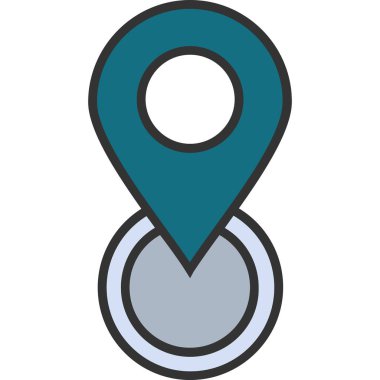 konum belirleyici vektör illüstrasyonu