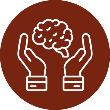 beyin vektörü simge biçimi