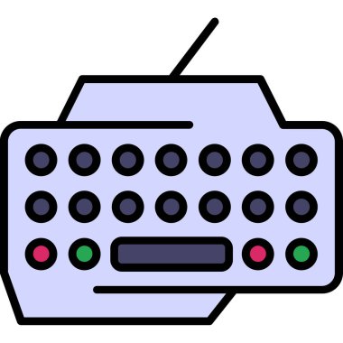 Bilgisayar klavye simgesini, vektör çizim