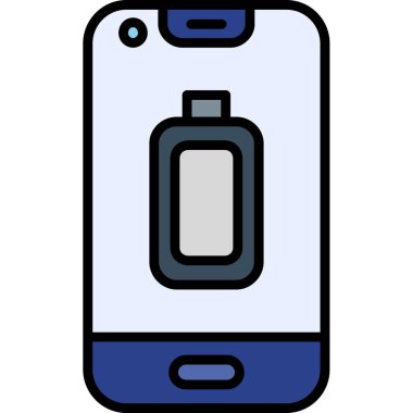 Bir smartphone simge vektör çizim