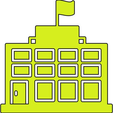 okul simgesi vektör illüstrasyonu